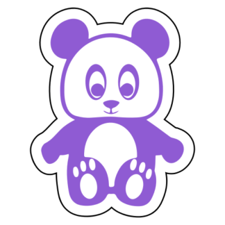 Hugging Panda Sticker (Lavender)